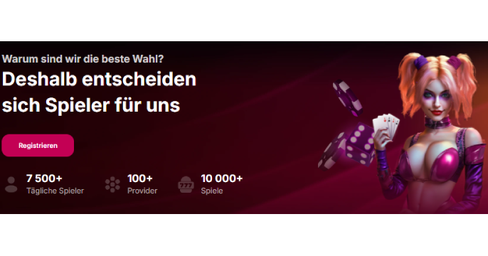 Screenshot des NV Casino Login-Bereichs mit Hinweis auf die Registrierungs-Option